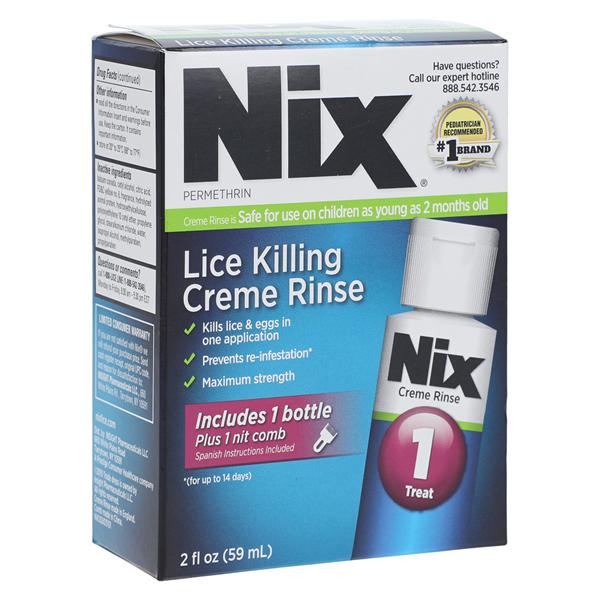 Medtech Products Nix Creme Rinse 1% Lice Treatement 2oz/Bottle, 24 BT/CA - 024782