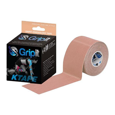 Fabrication Enterprises -Strapit Kinesiology Tape Cotton/Lycra/Spandex 2"x5.5yd Tan Not Made With Natural Rubber Latex Each 24-0120