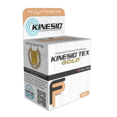 Fabrication Enterprises -Kinesio Tex Gold FP Kinesiology Tape Cotton 2"x5.5yd Beige Not Made With Natural Rubber Latex Each 24-4870