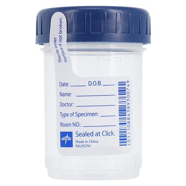 Medline Industries Inc Click N Close Specimen Container 3oz Silicone Sterile Path 400/Case - DYND30382