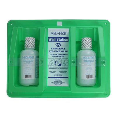 Medique Products First Aid Eye Wash Wall Station Eye Wash 2 Bottles 16oz Each - 19825