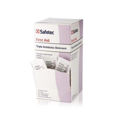 Safetec Of America Inc Triple Antibiotic First Aid Topical Ointment 0.5gm Packets 1728/Case — SOA 53214