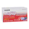 Major Pharmaceuticals Acetaminophen Pain Reliever/Fever Reducer Chewable Tablets 80mg Grape 30/Bottle - 006446