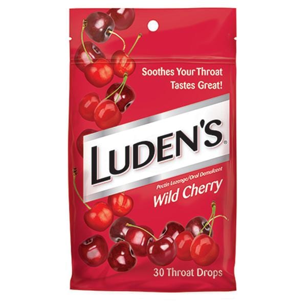Medtech Products Ludens Throat/Cough Drops Wild Cherry 30/Bag, 12 BG/CA - 814832016859