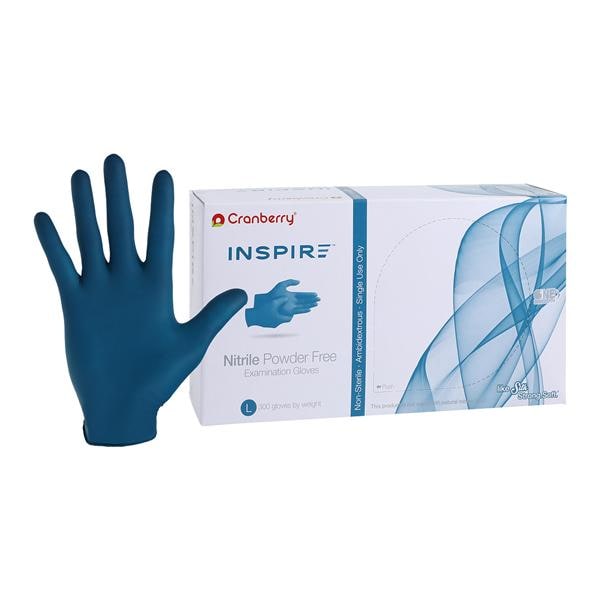 Pro2 Solutions, Inc -Inspire Nitrile Glove Gloves Large Aegean Blue Non-Sterile, 10 BX/CA CR3388