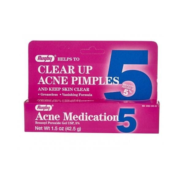Major-Rugby Pharmaceuticals Gel Benzoyl Peroxide 5% 1.5oz/Tube - 370398