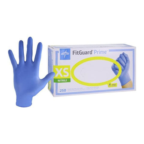 Medline Industries Inc -FitGuard Nitrile Exam Gloves X-Small Violet Blue Non-Sterile Chemo Tested, 10 BX/CA FG2300