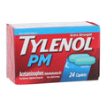 Johnson & Johnson Consumer Tylenol PM Pain Reliever/Fever Reducer Caplets 500/25mg Extra Strength 24/Bottle, 72 BT/CA - 048225