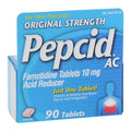 Johnson & Johnson Consumer Pepcid AC Tablets 10mg 90/Box, 24 BX/CA - 716837872900
