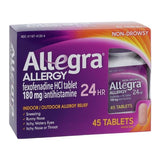 Chattem Inc Allegra 24Hr Allergy Tablets 180mg 24 Hour 45/Bottle, 36 BT/CA - 41274