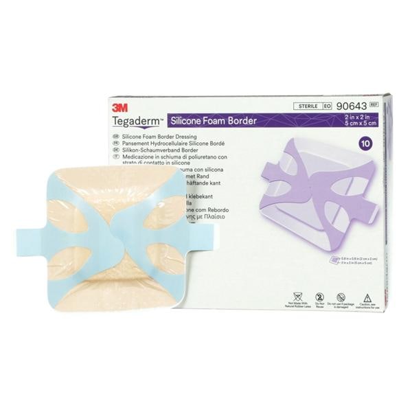 3M Medical Products Tegaderm Silicone/Foam Dressing 2x2" Sterile  - 90643
