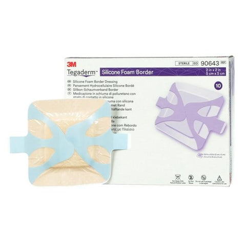 3M Medical Products Tegaderm Silicone/Foam Dressing 2x2" Sterile  - 90643