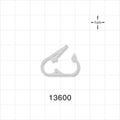 Pinch Clamp, Natural - Fits 0.161 inch - 0.197 inch OD Tubing (4.1 mm - 5 mm) - 13600