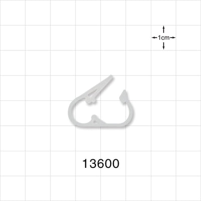 Pinch Clamp, Natural - Fits 0.161 inch - 0.197 inch OD Tubing (4.1 mm - 5 mm) - 13600