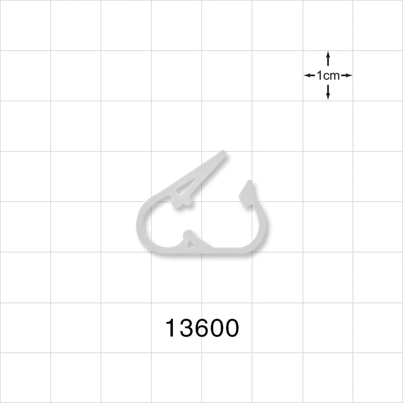 Pinch Clamp, Natural - Fits 0.161 inch - 0.197 inch OD Tubing (4.1 mm - 5 mm) - 13600