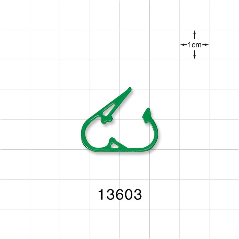 Pinch Clamp, Green - Fits 0.161 inch - 0.197 inch OD Tubing (4.1 mm - 5 mm) - 13603
