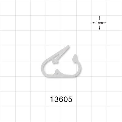 Pinch Clamp, Natural - Fits 0.161 inch - 0.197 inch OD Tubing (4.1 mm - 5 mm) - 13605