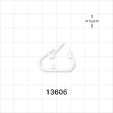 Pinch Clamp, White - Fits 0.161 inch - 0.197 inch OD Tubing (4.1 mm - 5 mm) - 13606