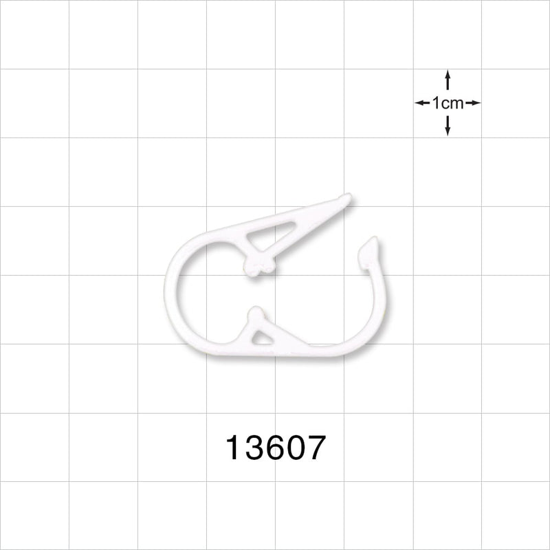 Pinch Clamp, White - Fits 0.248 inch - 0.275 inch OD Tubing (6.3 mm - 7 mm) - 13607