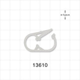 Pinch Clamp, Natural - Fits 0.248 inch - 0.275 inch OD Tubing (6.3 mm - 7 mm) - 13610