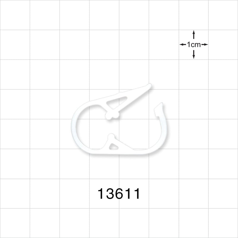 Pinch Clamp, White - Fits 0.248 inch - 0.275 inch OD Tubing (6.3 mm - 7 mm) - 13611