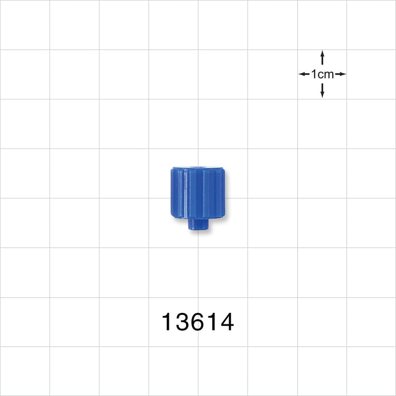 Male Luer Cap, Non-Vented, Blue -  - 13614