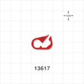 Pinch Clamp, Red - Fits 0.059 inch - 0.102 inch OD Tubing (1.5 mm - 2.6 mm) - 13617