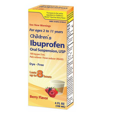 Taro Pharmaceutical Ibuprofen Children 2-11yr Pain Reliever/Fever Reducer Oral Suspension 100mg/5mL Berry 120mL/Bottle - 51672213008