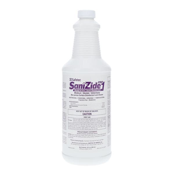 Safetec Of America Inc Disinfectant Surface SaniZide Pro 1 Fragrance Free 32 oz Ea, 6 EA/CA - 35910