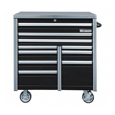 Grainger Cabinet Tool Rolling Industrial Premium Black 10 Drawers 42x24x46-3/16 Each - 49NR89