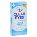 Medtech Products Clear Eyes Triple Action Redness Relief Eye Drops 0.5oz/Bottle, 24 BT/CA - 00678112665228A