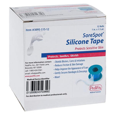 Pedifix, Inc SoreSpot Tape Silicone 1"x1-1/2yd 12/Package - 3095-115-12