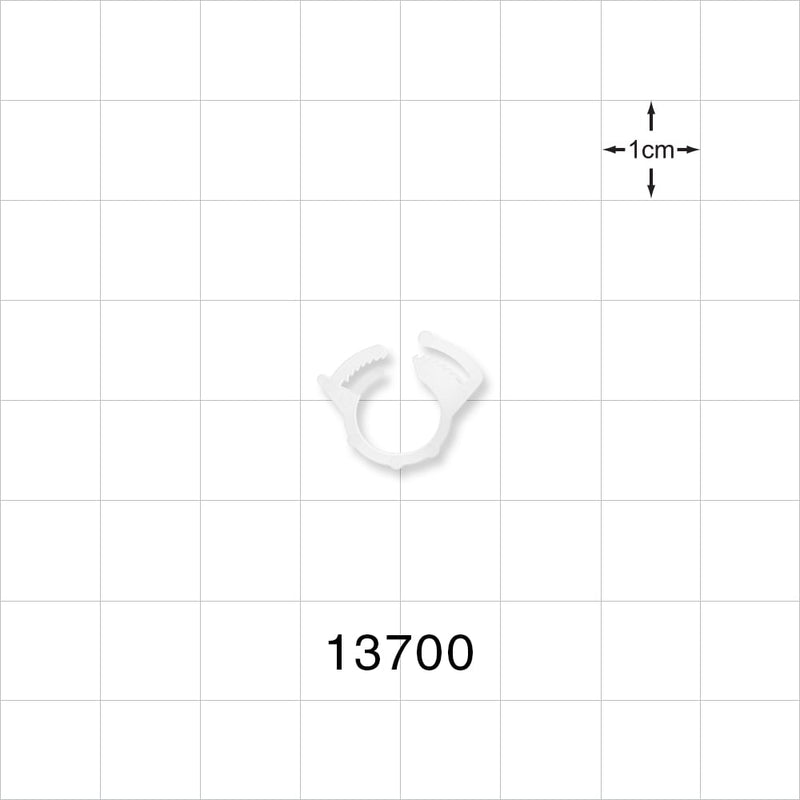Securing Clamp - Fits 1/4 inch OD Tubing (0.25 inch, 6.35 mm) - 13700