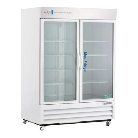 American BioTech Supply(ABS) Standard Pharmaceutical/Vaccine Refrigerator 49 Cu Ft 2 Glass Doors 2 to 8C Each - PH-ABT-HC-S49G