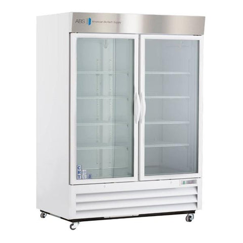 American BioTech Supply(ABS) Standard Controlled Room Temperature Cabinet 49 Cu Ft 2 Glass Doors 20 to 25C Each - CRT-ABT-HC-S49G