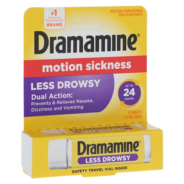 Medtech Products Dramamine Less-Drowsy Tablets 25mg 8/Box, 48 BX/CA - 10831248001989