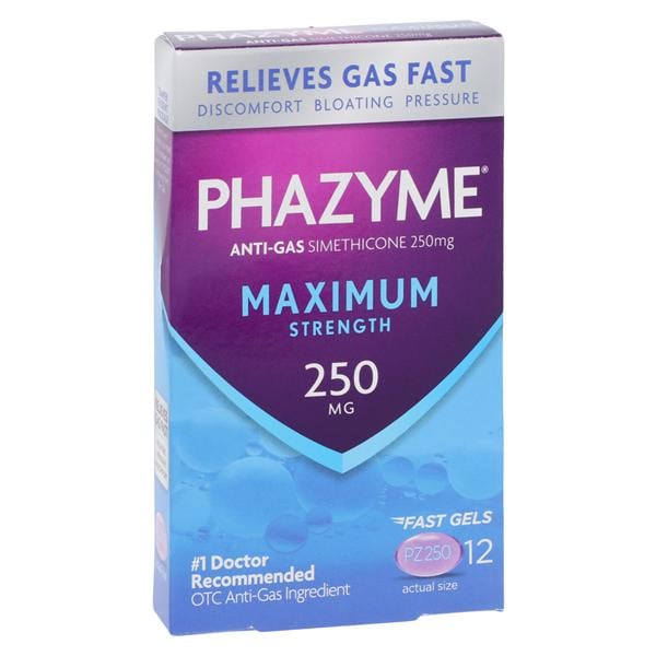 Medtech Products Phazyme Gas Relief Softgel 250mg 12/Box, 24 BX/CA - P25012