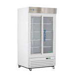 American BioTech Supply(ABS) Standard Laboratory/Pharmacy Refrigerator 33 Cu Ft 2 Glass Doors +2 to 8°C Each - PH-ABT-HC-S33G