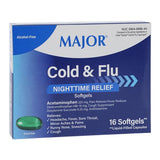 Major Pharmaceuticals Night Time Softgel Capsules 325/15/6.25mg Blister Pack 16/Box - 701185