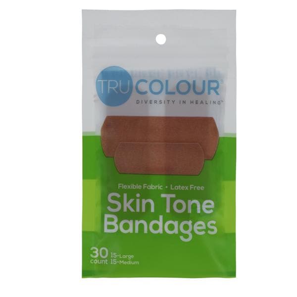 Tru-Colour Products, LLC -Bandage Cotton/Fabric Large Olive/Moderate Brown Sterile 30/Bag, 50 BG/CA TCB101