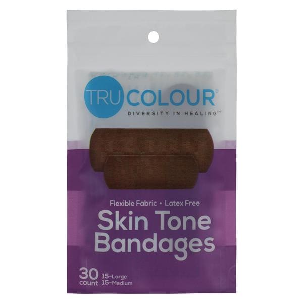 Tru-Colour Products, LLC -Bandage Cotton/Fabric Large Dark Brown/Black Sterile 30/Bag, 50 BG/CA TCB141