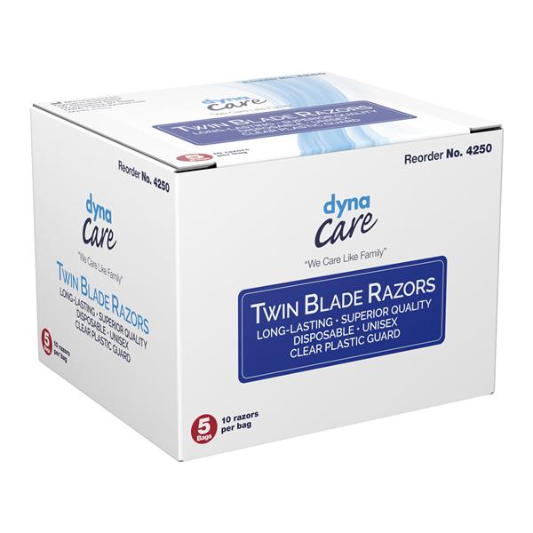 Dynarex Corporation Razor Twin Blade Unisex Disposable 300/Case - 4250