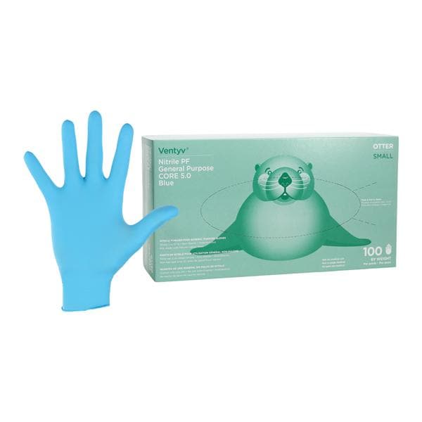 Ventyv -Otter Nitrile General Purpose Gloves Small Blue, 10 BX/CA 10419101