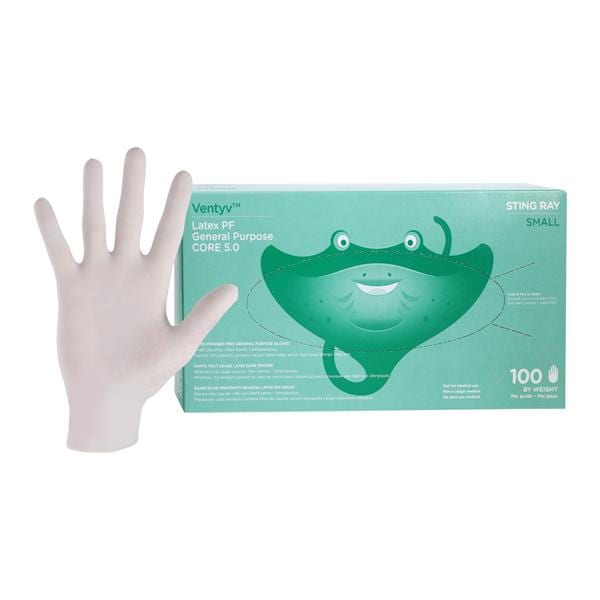 Ventyv -Stingray General Purpose Gloves Small Natural White, 10 BX/CA 10219102