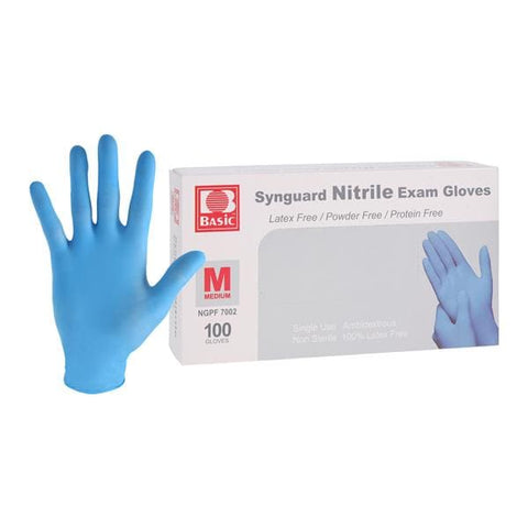 Incto Medical Co Limited -Synguard Nitrile Exam Gloves Medium Blue Non-Sterile, 10 BX/CA NGPF7002