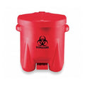 Grainger -Biohazard Waste Container 18x22x18" Red Polyethylene Gasketed Foot Pedal Lid Each 4RF68