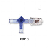 3-Way Stopcock, 2 Female Luer Locks, Rotating Male Luer Lock - 1050 psi - 13810