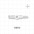1-Way Stopcock, Female Luer Lock, Male Luer Slip - 200 psi - 13812