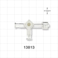 3-Way Stopcock, 2 Female Luer Locks, Male Luer Lock - 200 psi - 13813