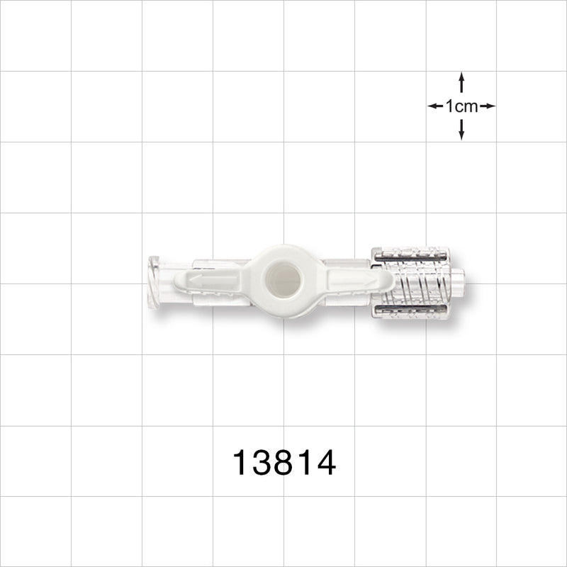 1-Way Stopcock, Female Luer Lock, Swivel Male Luer Lock - 200 psi - 13814
